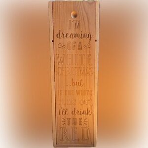 Wooden Christmas Wine Box